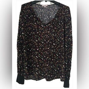 Juicy Couture Floral Tie-Neck Blouse – XL – Mint Condition